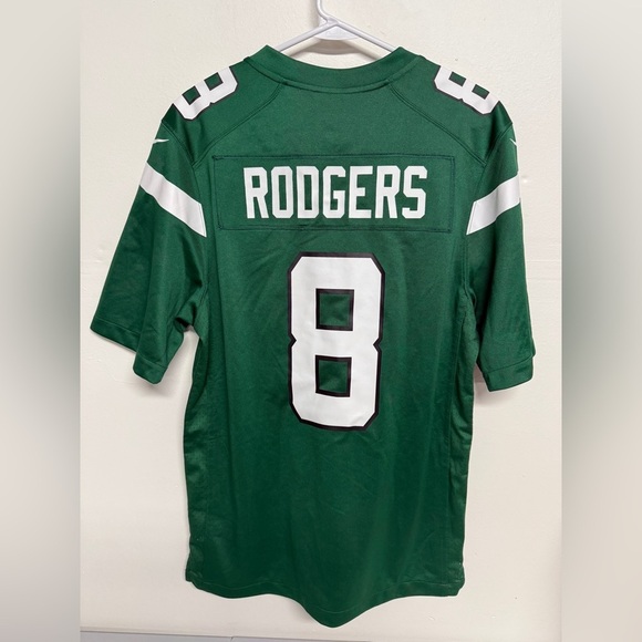 New Nike Mens On Field Aaron Rodgers #8 New York Jets Green Jersey Size Small - Picture 2 of 5